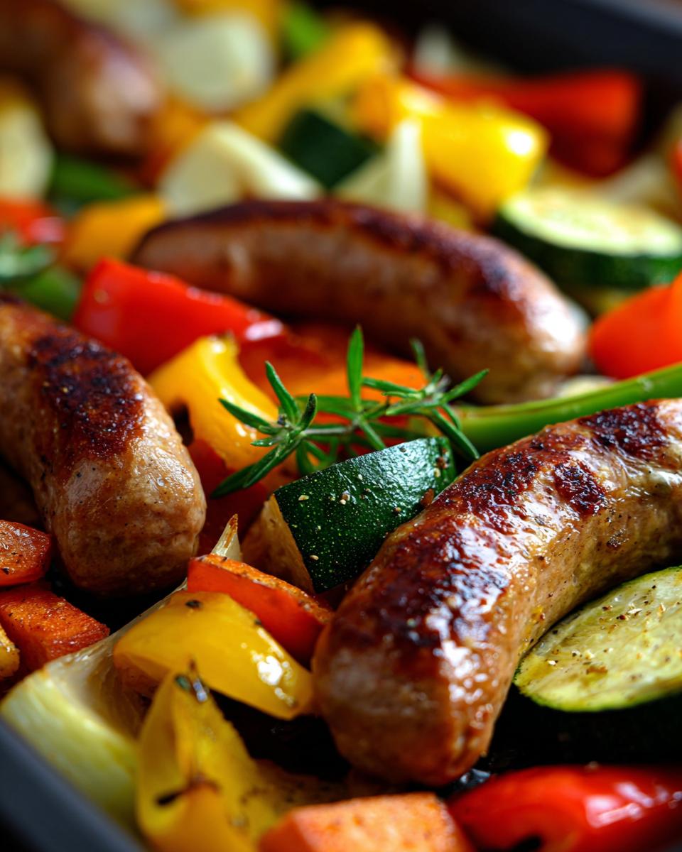 Amazing 10-Minute Air Fryer Chicken Sausage & Veggies 6 10-Minute Air Fryer Chicken Sausage and Veggies - detail 2
