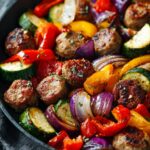 10-Minute Air Fryer Chicken Sausage and Veggies
