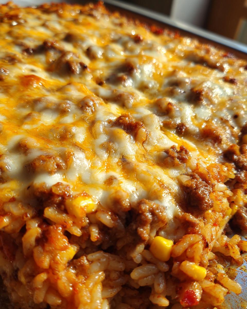 Cheesy Hamburger Rice Casserole for Family Dinners - detail 1