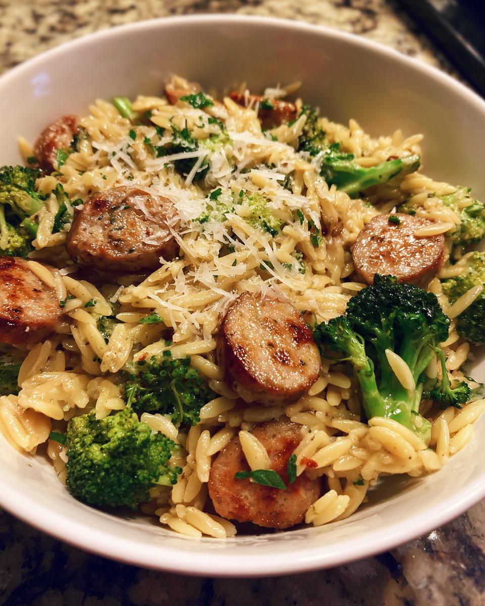 Amazing 1-Pan Sausage Broccoli Orzo 7 Chicken Sausage Broccoli Orzo Recipe - detail 3