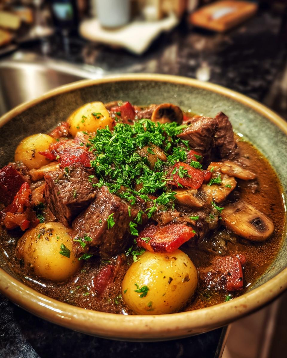 Classic Beef Bourguignon: 3HRS Flavorful Magic 5 Classic Beef Bourguignon Recipe for Cozy Nights - detail 1