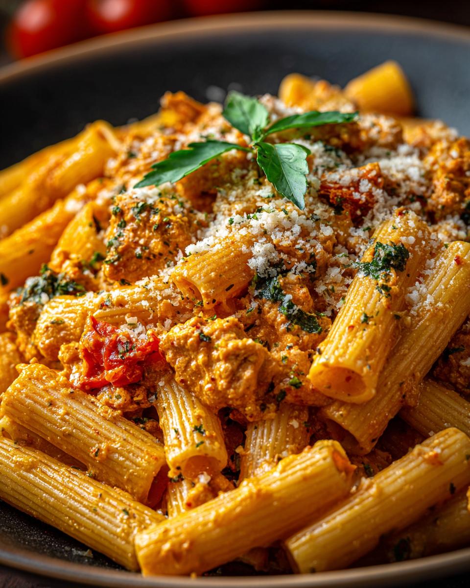 Creamy Chicken Sausage Pasta with Garlic and Parmesan - detail 1