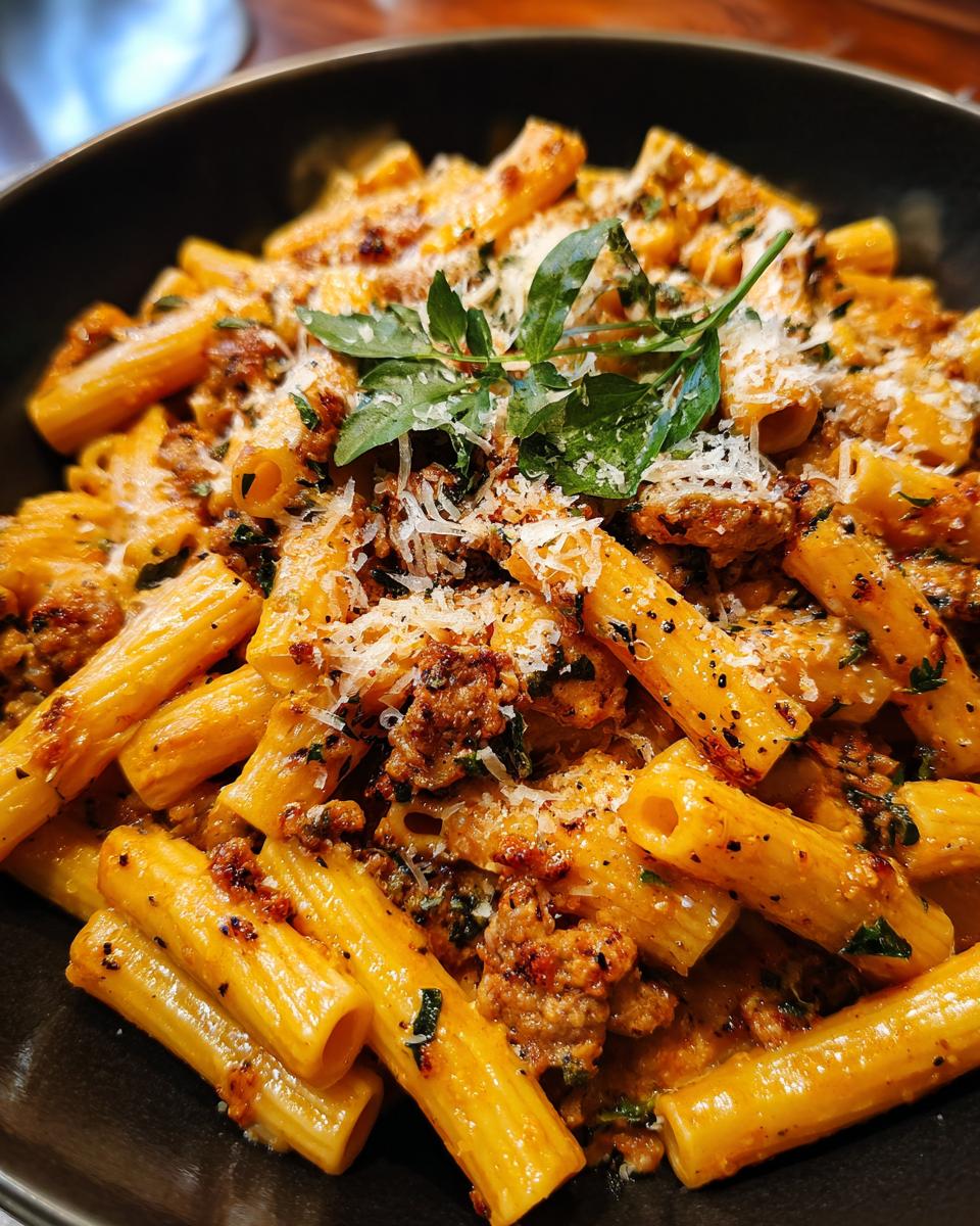 Creamy Chicken Sausage Pasta with Garlic and Parmesan - detail 3