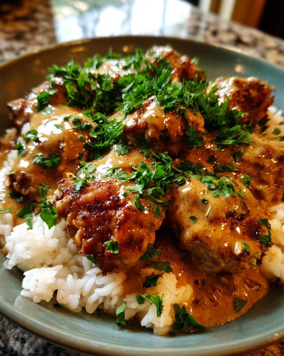 Amazing Creamy Smothered Chicken Recipe in 40 Mins 5 Creamy Smothered Chicken and Rice Recipe - detail 1