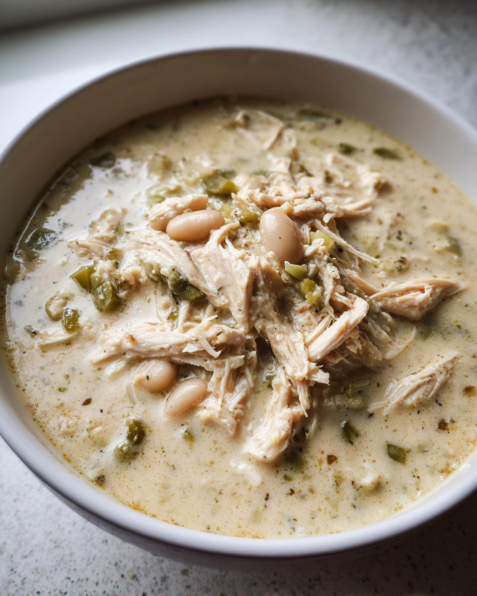 Hearty Creamy White Chicken Chili in Crockpot 6 Creamy White Chicken Chili in the Crockpot - detail 2