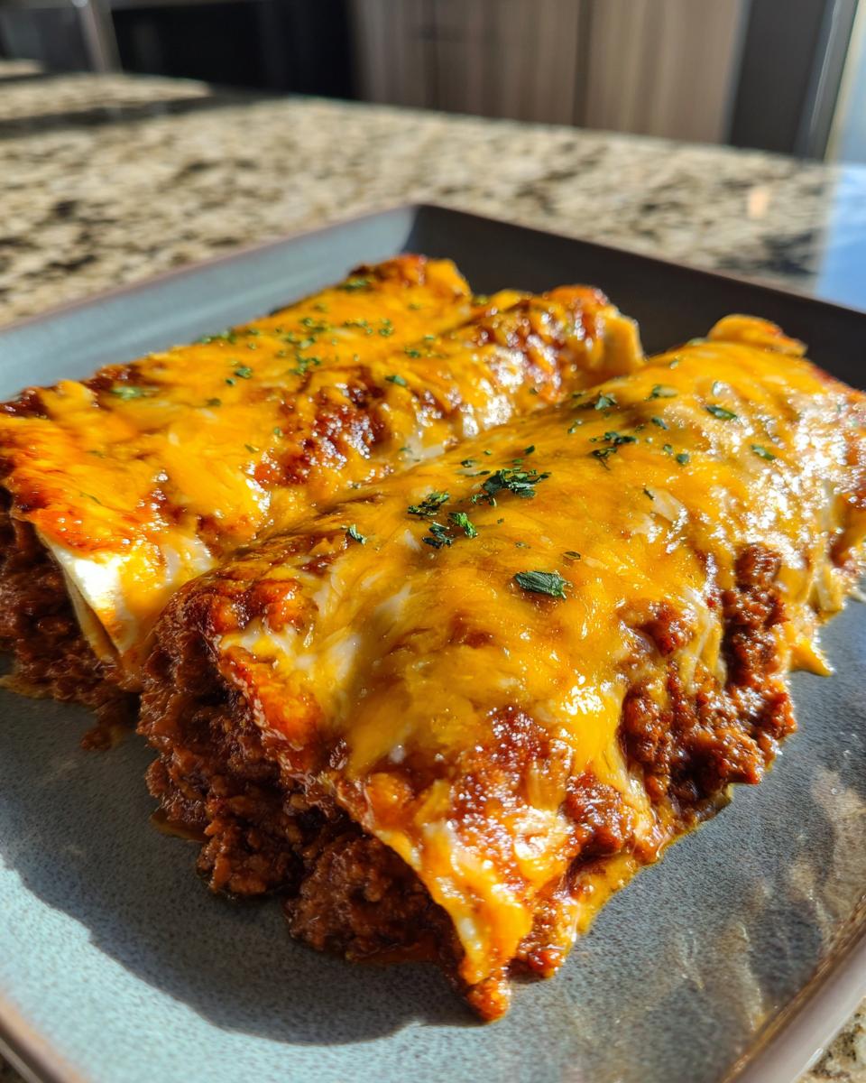 Easy Cheesy Ground Beef Enchiladas - detail 1