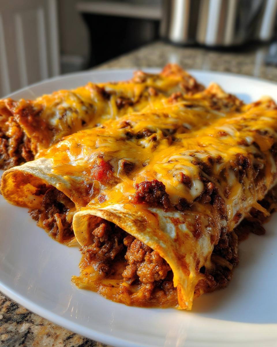 Easy Cheesy Ground Beef Enchiladas - detail 2