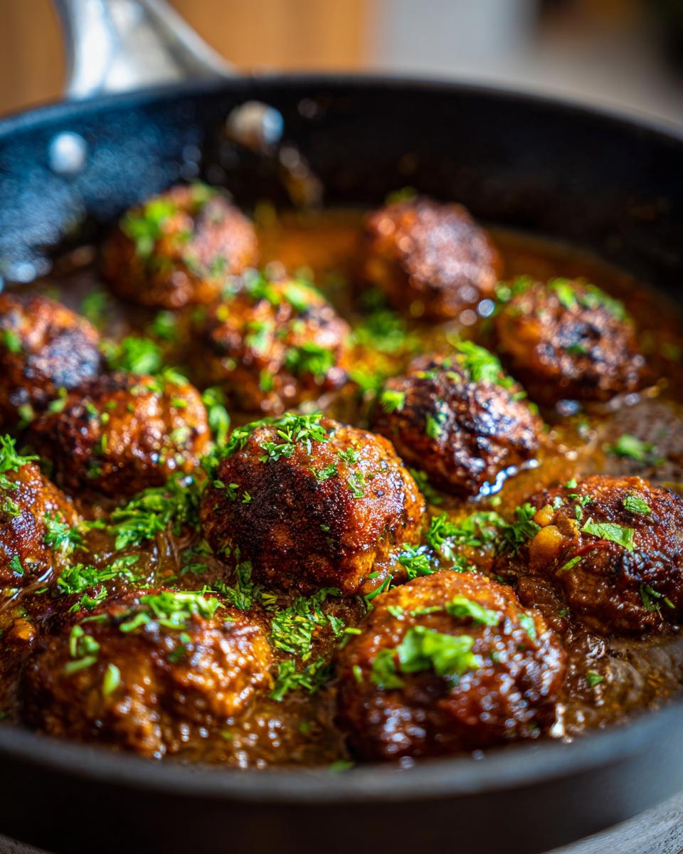 French Onion Meatballs with Savory Onion Sauce - detail 1