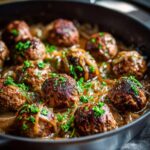 French Onion Meatballs with Savory Onion Sauce