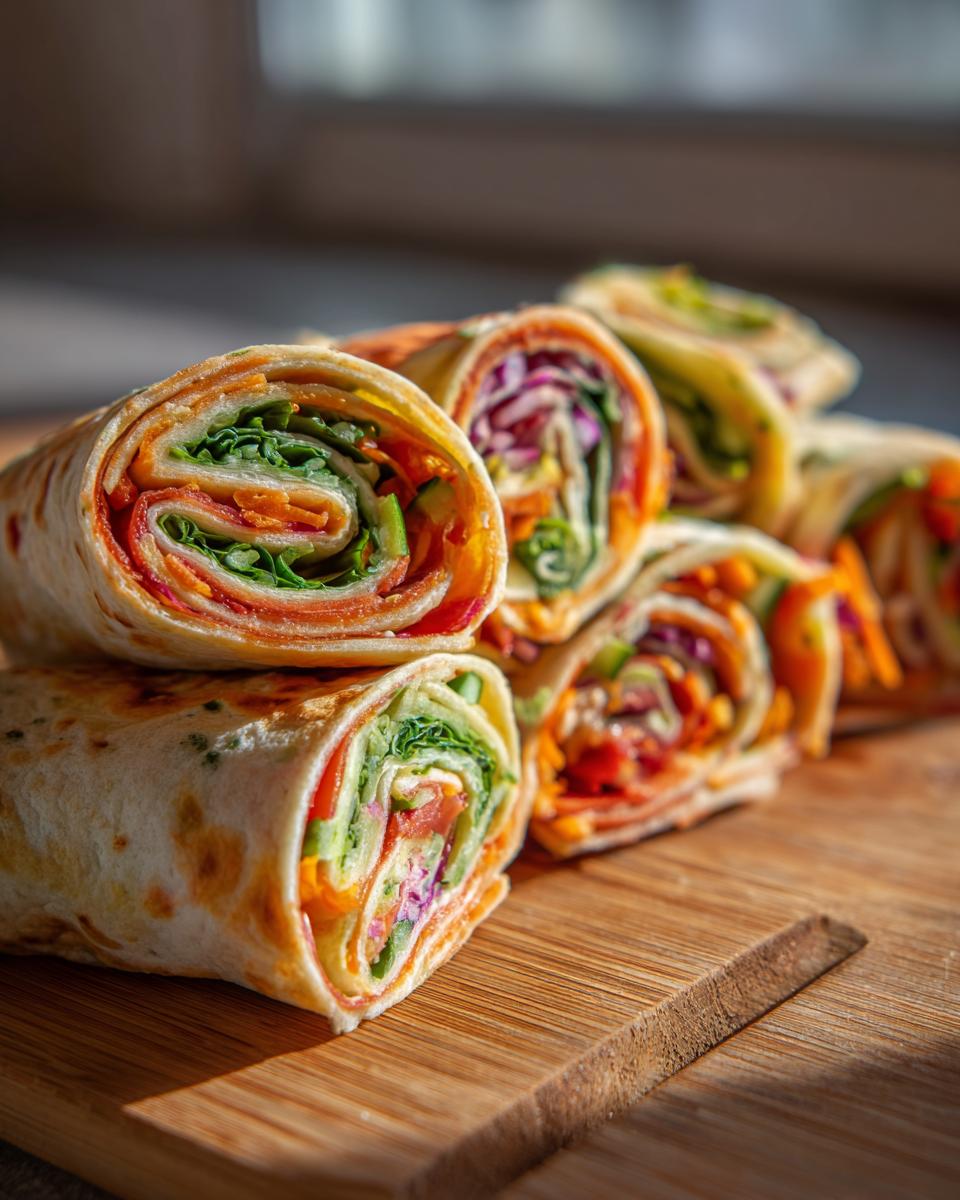 Fresh Vegetable Tortilla Roll Ups: 15 Min Lunch 7 Fresh Vegetable Tortilla Roll Ups for Lunch - detail 3