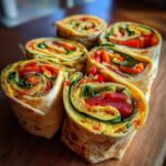 Fresh Vegetable Tortilla Roll Ups for Lunch