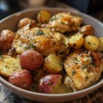 Garlic Parmesan Crockpot Chicken and Potatoes