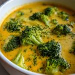 Healthy Broccoli Cheddar Soup with High Protein