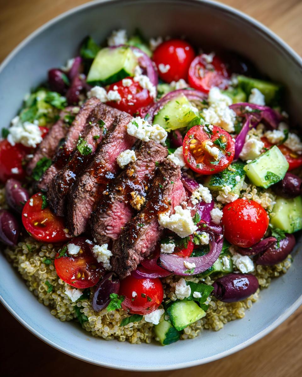Amazing Healthy Steak Bowl: 30 Min Dinner 7 Healthy Steak Bowl Recipe Inspired by Mediterranean Flavors - detail 3