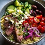 Healthy Steak Bowl Recipe Inspired by Mediterranean Flavors