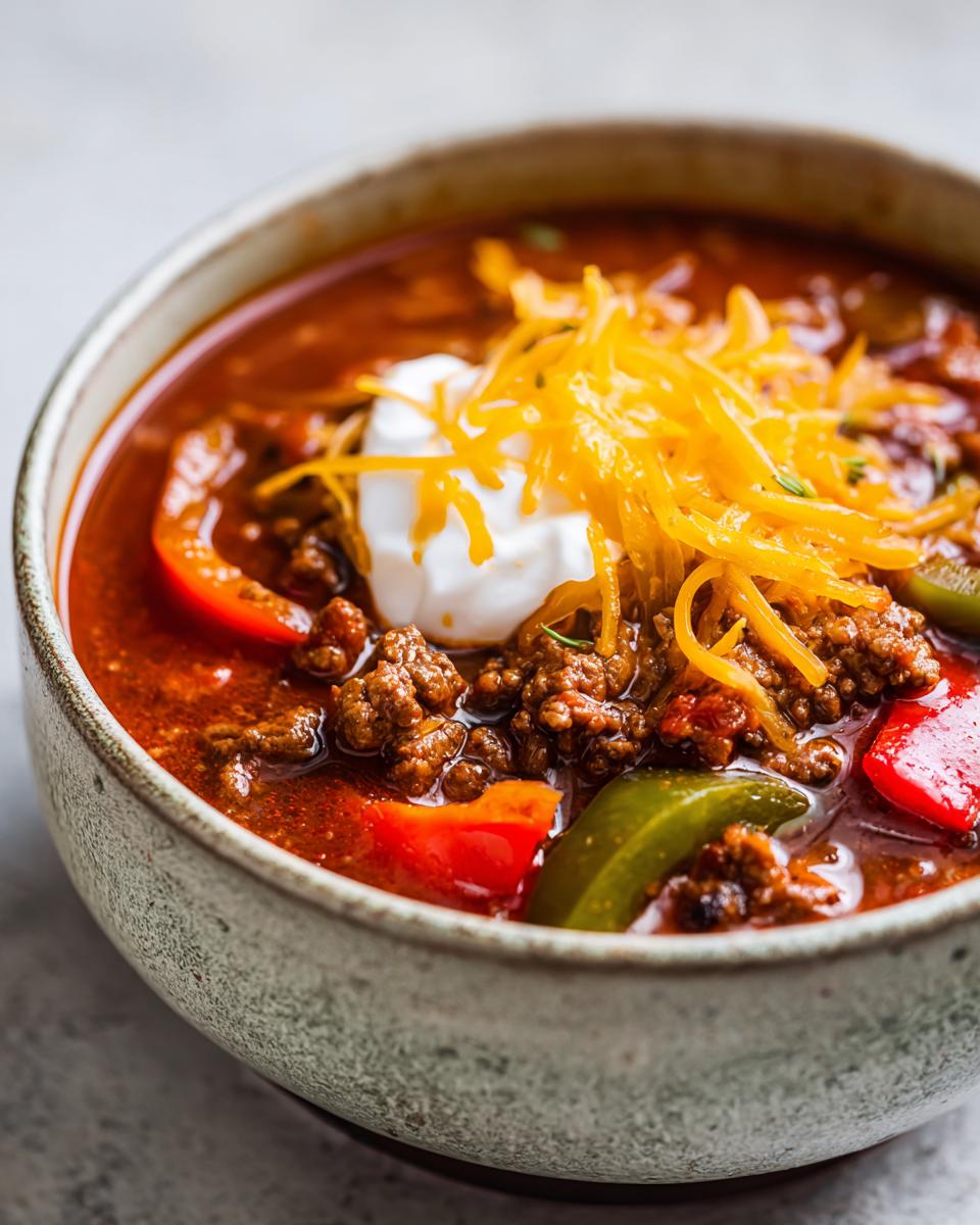Amazing High Protein Stuffed Pepper Soup with Beef 7 High Protein Stuffed Pepper Soup with Beef - detail 3