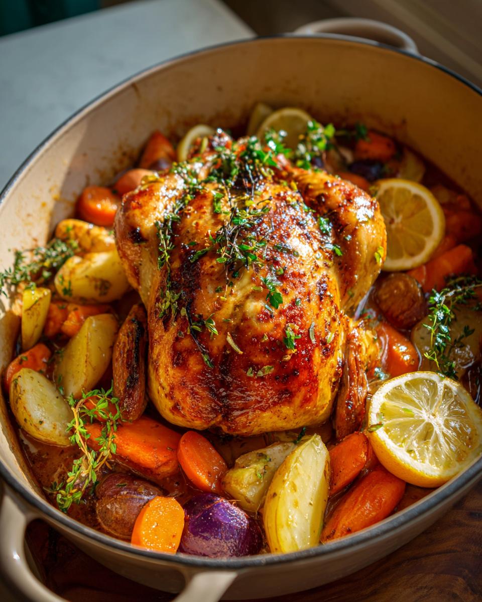 Glorious Lemon Herb Pot Roast Chicken: 1 Perfect Meal 5 Lemon Herb Pot Roast Chicken for Sunday Dinner - detail 1