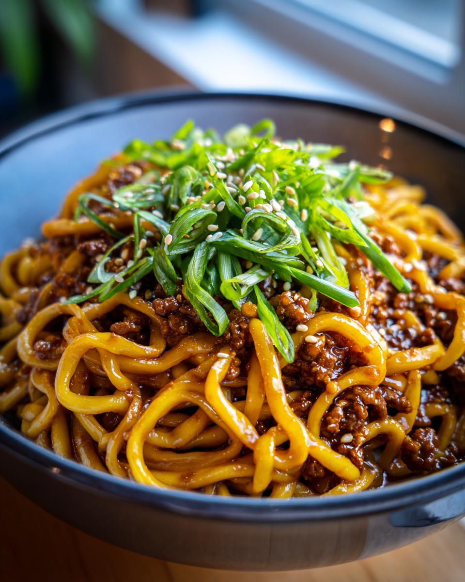 Mongolian Ground Beef Noodles for Dinner - detail 2