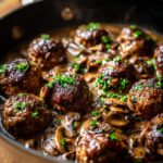 Slow Cooker Salisbury Steak Meatballs for Dinner