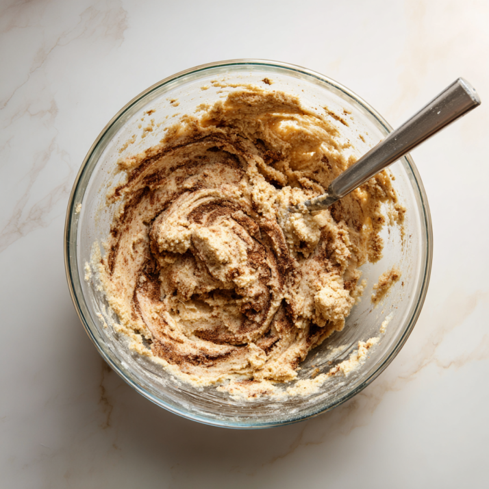 Amazing Cinnamon Roll Protein Bites: 10 Min Snack 6 Mixing dough for protein bites