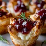 Baked Cranberry Brie Bites : Easy 5-Ingredient Holiday Appetizer