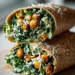 Crispy Chickpea & Kale Caesar Wraps