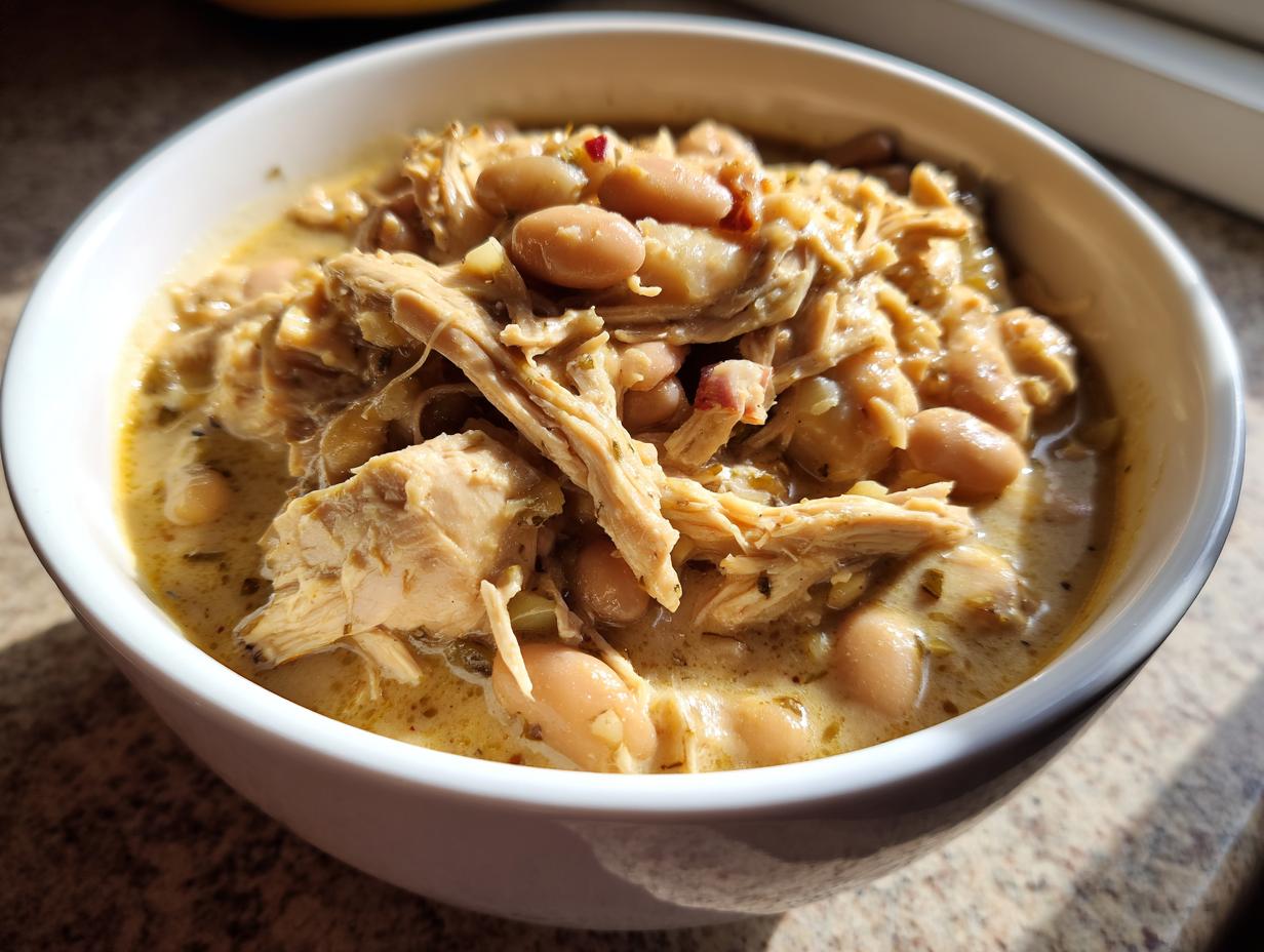 Easy Creamy Crockpot White Chicken Chili: 1 Delicious Bowl 7 Easy Creamy Crockpot White Chicken Chili Recipe - detail 3