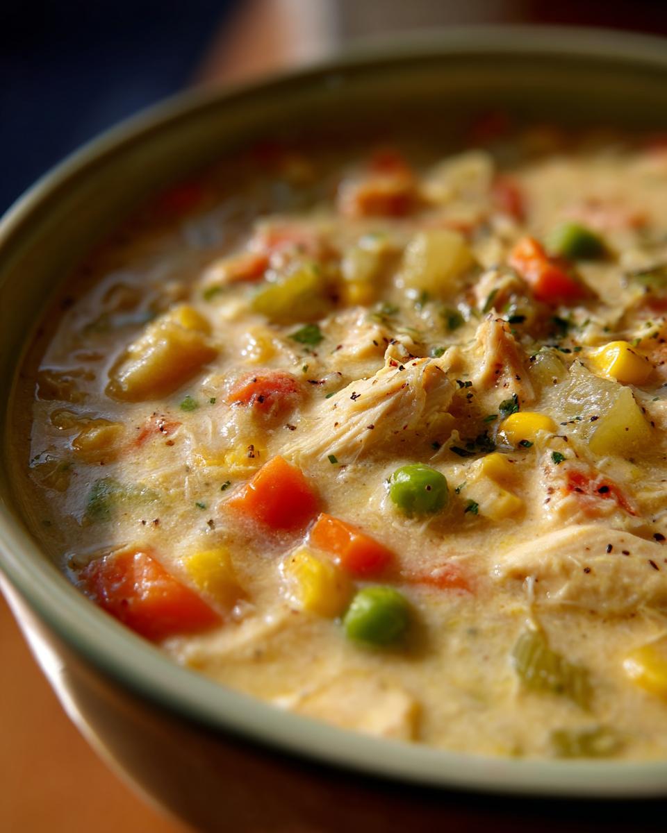 High Protein Chicken Pot Pie Soup - detail 1