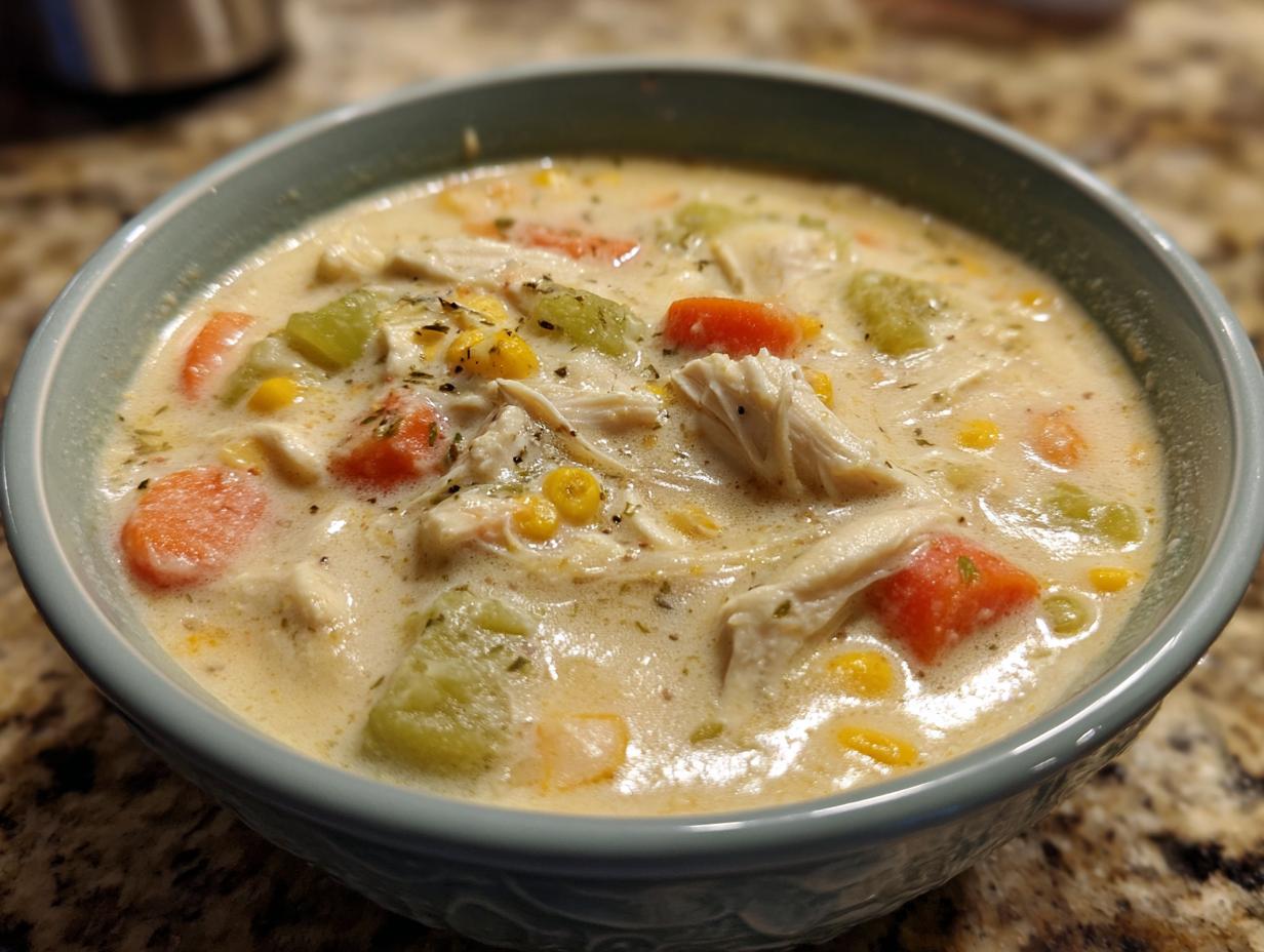 High Protein Chicken Pot Pie Soup - detail 3