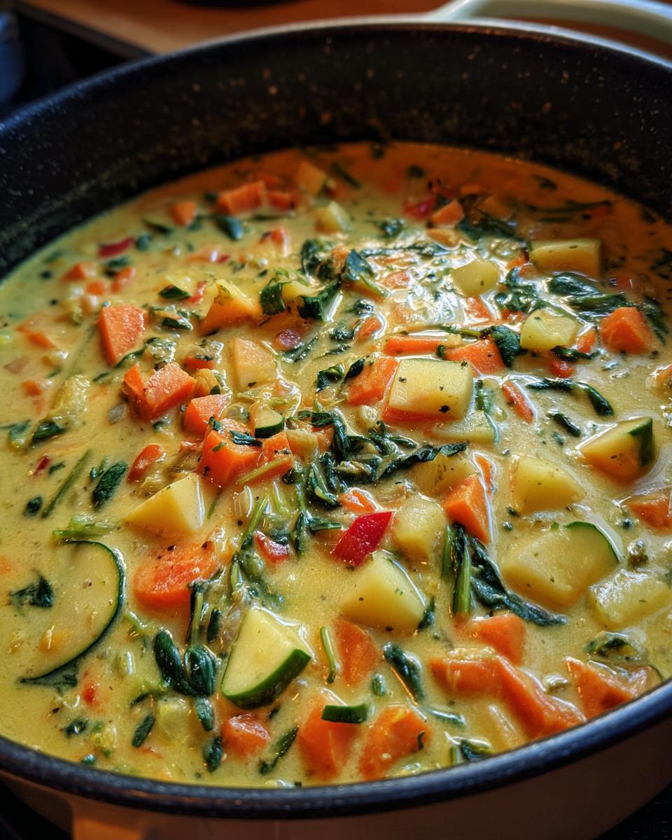 One-Pot Creamy Vegetable Soup: So Comforting 4 One-Pot Creamy Vegetable Soup - It's All Good Vegan - detail 1