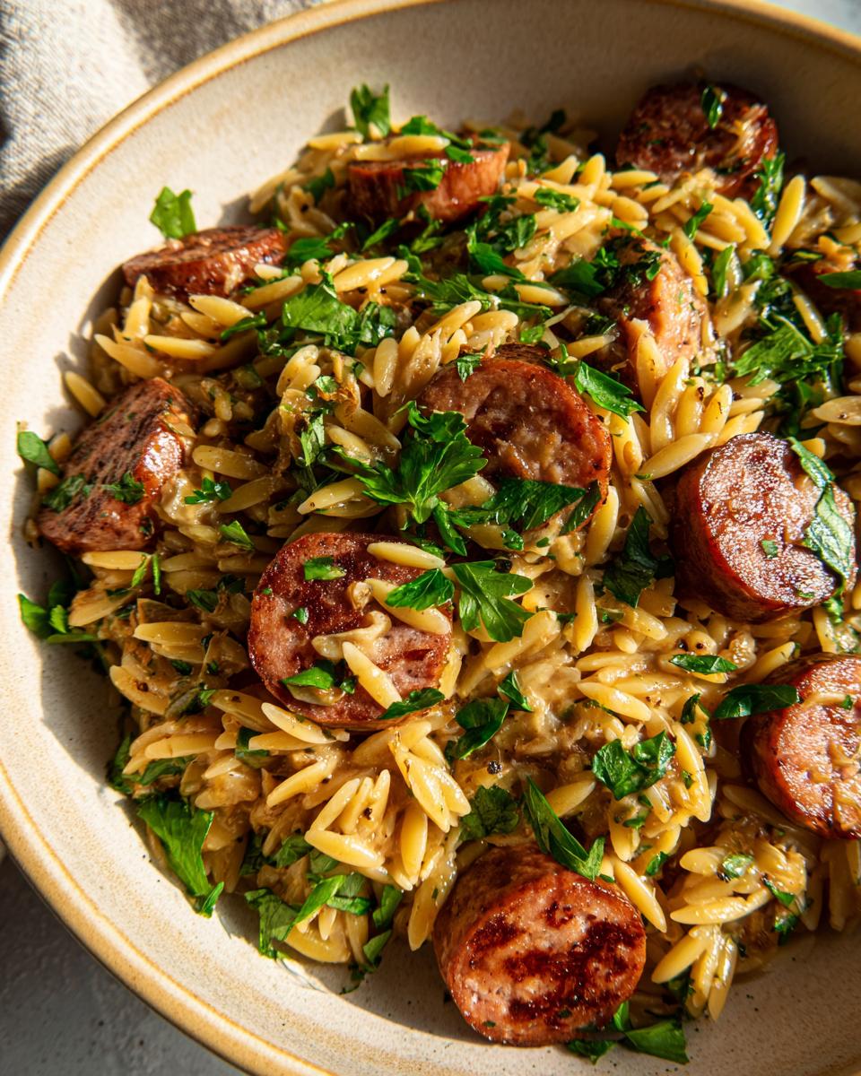One-Pot Sausage Orzo: Amazing Flavor, 10 Minutes