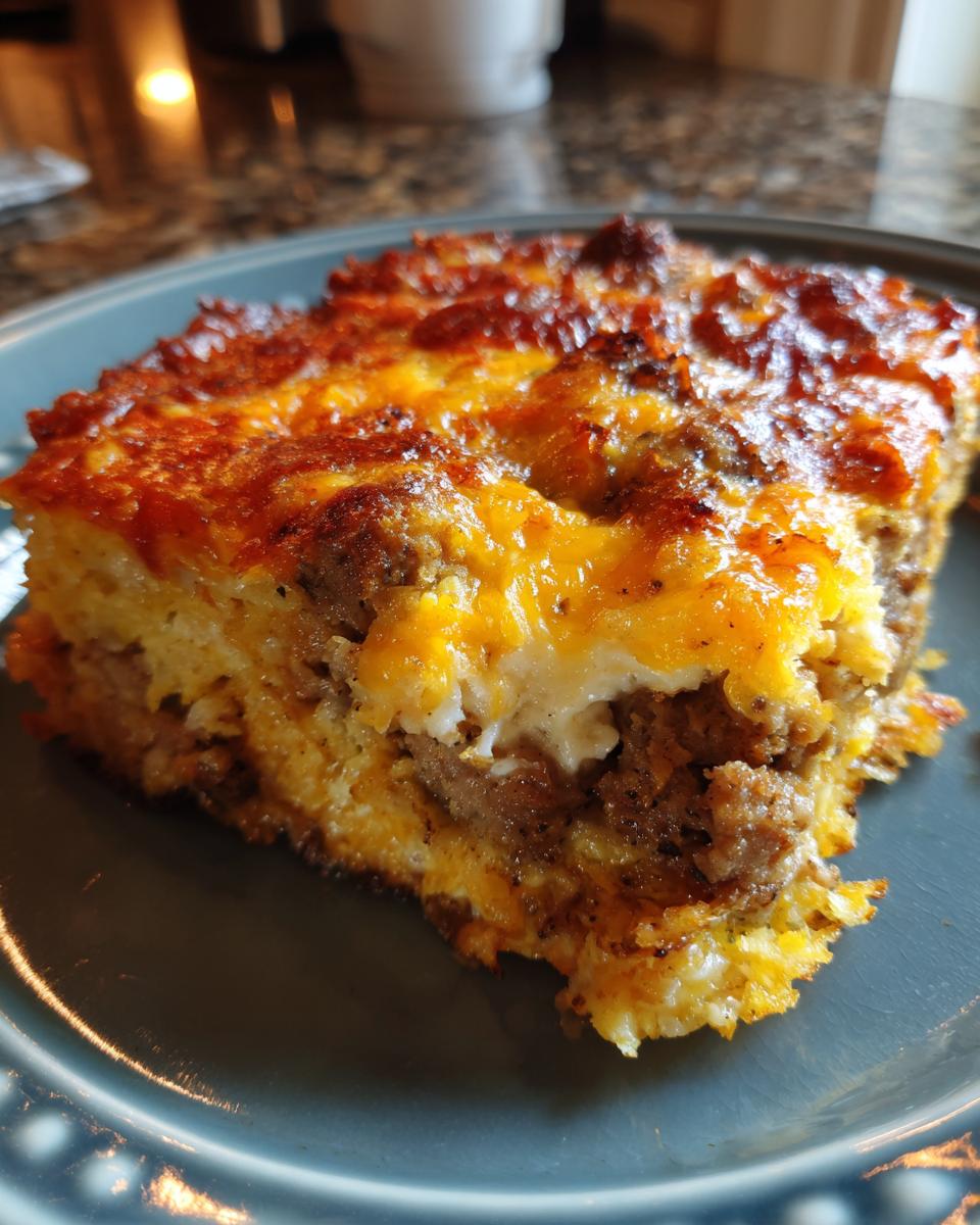 Overnight Cheesy Sausage and Hashbrown Breakfast Casserole Recipe - detail 2