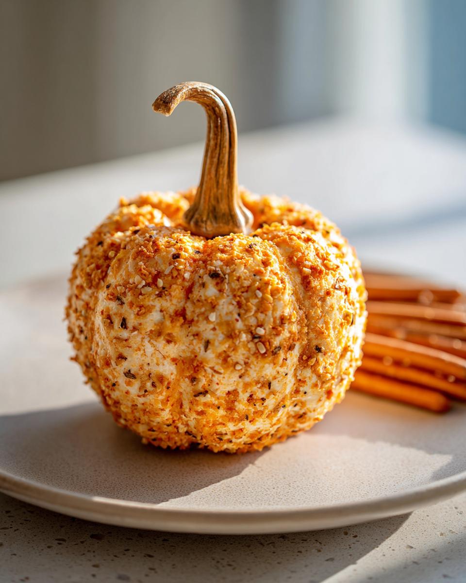 Pumpkin Shaped Cheese Ball - detail 1