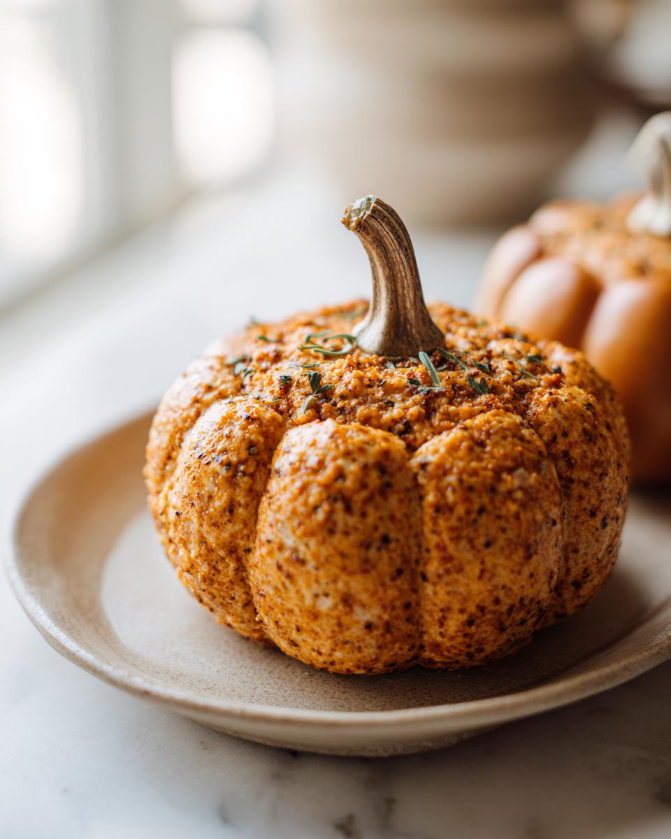 Pumpkin Shaped Cheese Ball - detail 3