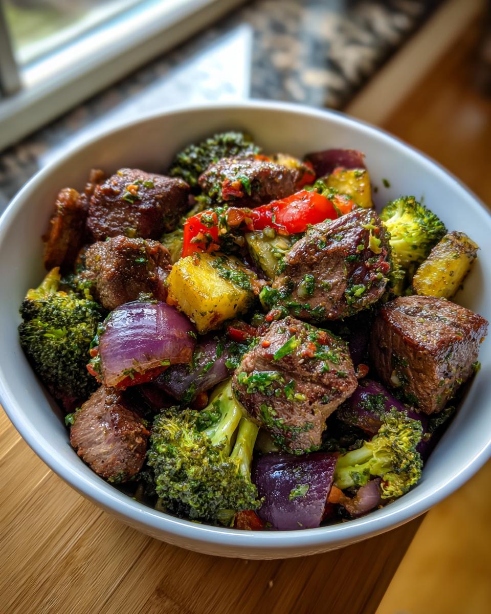 Sheet Pan Chimichurri Steak & Veggies - detail 1