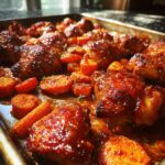 Sheet Pan Honey-Sriracha Chicken & Carrots