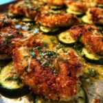 Sheet Pan Parmesan Crusted Chicken & Zucchini