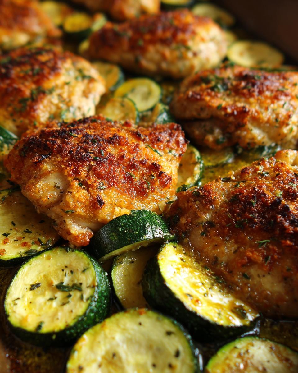 Sheet Pan Parmesan Chicken: 35 Min Meal 6 Sheet Pan Parmesan Crusted Chicken & Zucchini - detail 2