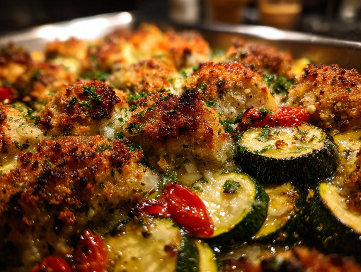 Sheet Pan Parmesan Chicken: 35 Min Meal 7 Sheet Pan Parmesan Crusted Chicken & Zucchini - detail 3