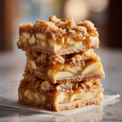 Irresistible Salted Caramel Apple Bars: 3 Perfect Fall Hits 7 Finished salted caramel apple bars close-up