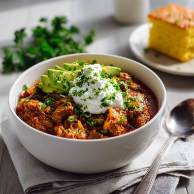 Amazing Slow Cooker Cowboy Casserole: 1 Hero Meal 8 Bowl of cowboy casserole topped with sour cream and avocado slices