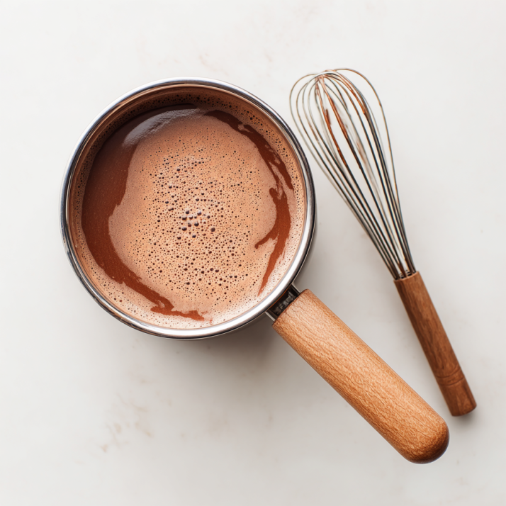 Chocolate melting in warm milk