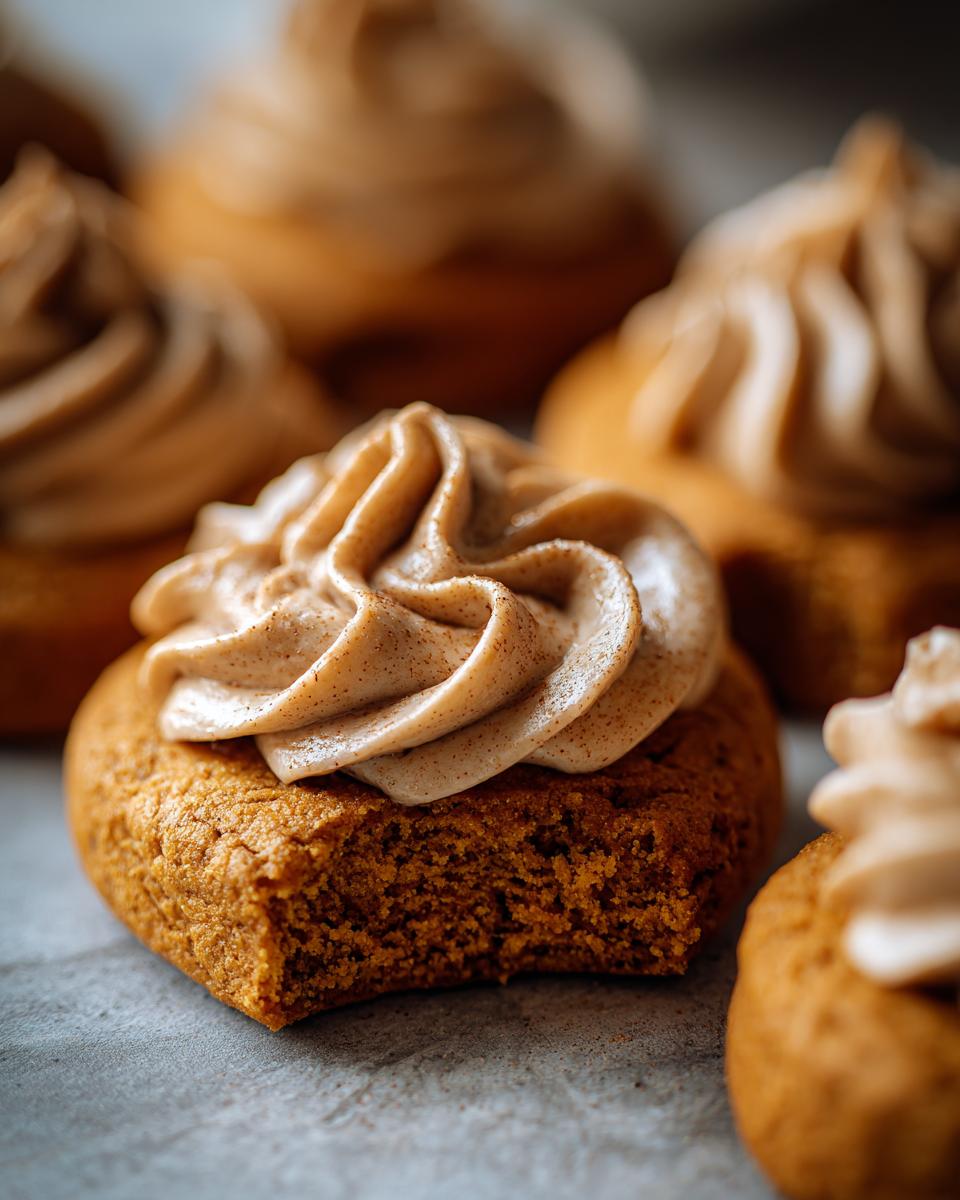 Amazing soft pumpkin cookies: 12 delicious bites 4 soft pumpkin cookies with cinnamon frosting - detail 1