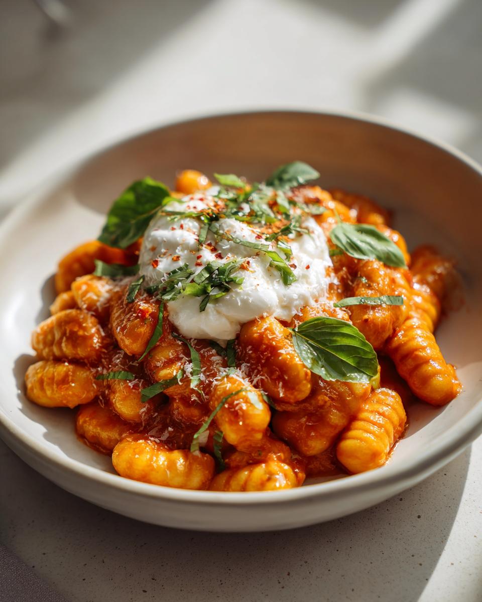 30-Min Creamy Tomato Gnocchi with Burrata, Pure Delight! 5 30 Minute Creamy Tomato Gnocchi with Burrata - detail 2