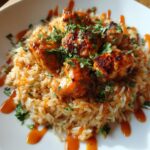 Creamy Hot Honey Chicken & Rice Bake