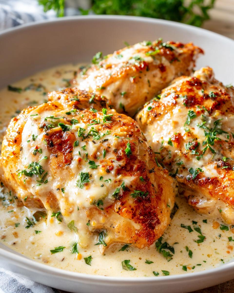 Creamy Parmesan Chicken: 6 Ingredient Delight! 5 Creamy Parmesan Chicken Breasts - detail 1