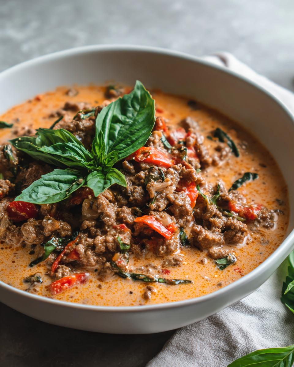 30-Min Creamy Tuscan Ground Beef Skillet Recipe! 4 Creamy Tuscan Ground Beef Skillet - detail 1