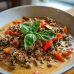 Creamy Tuscan Ground Beef Skillet