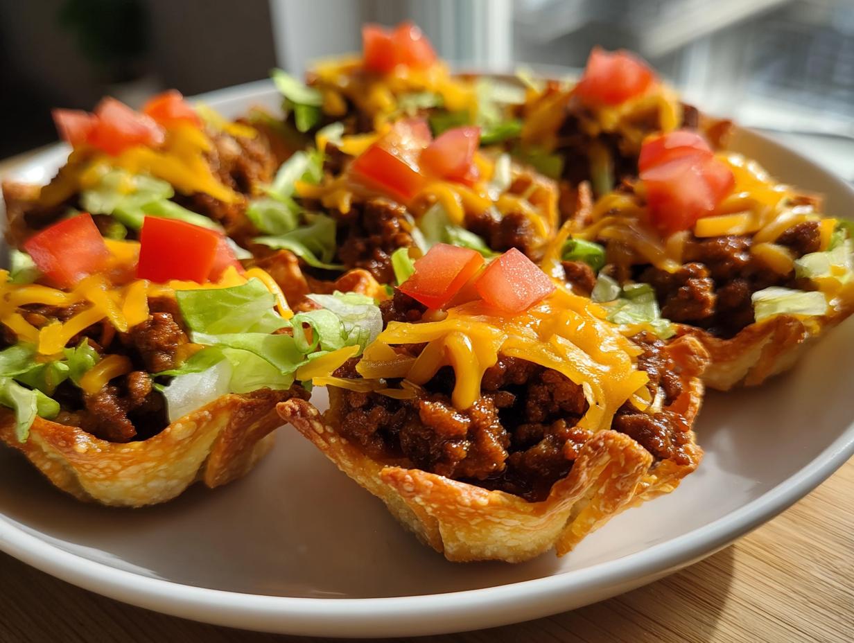 Easy Beef Taco Cups - detail 2