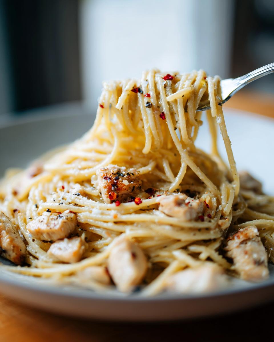 Healthy Garlic Parmesan Chicken Pasta - detail 1